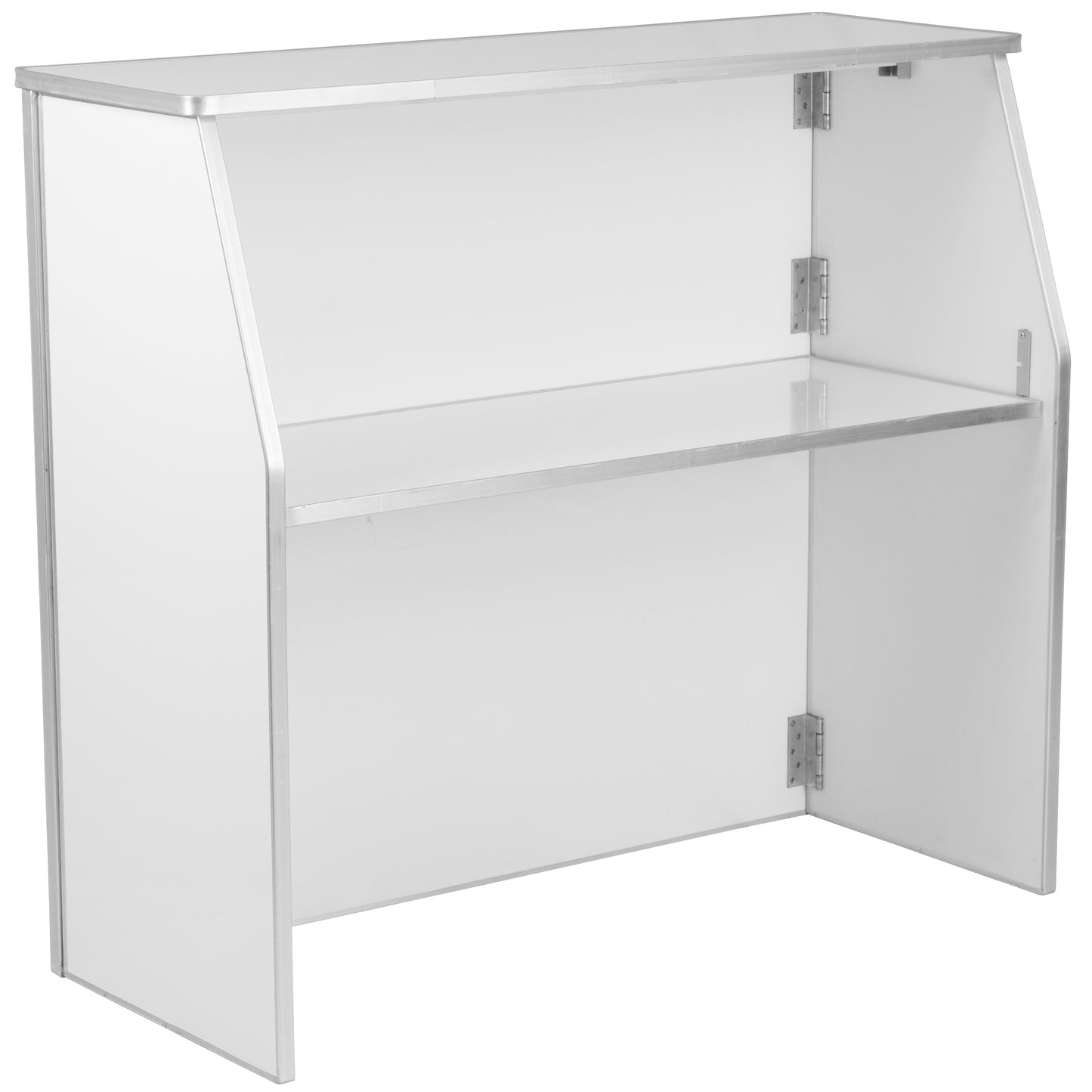 Amara 4' White Laminate Foldable Bar - Portable Event Bar White XA-BAR-48-WH-GG