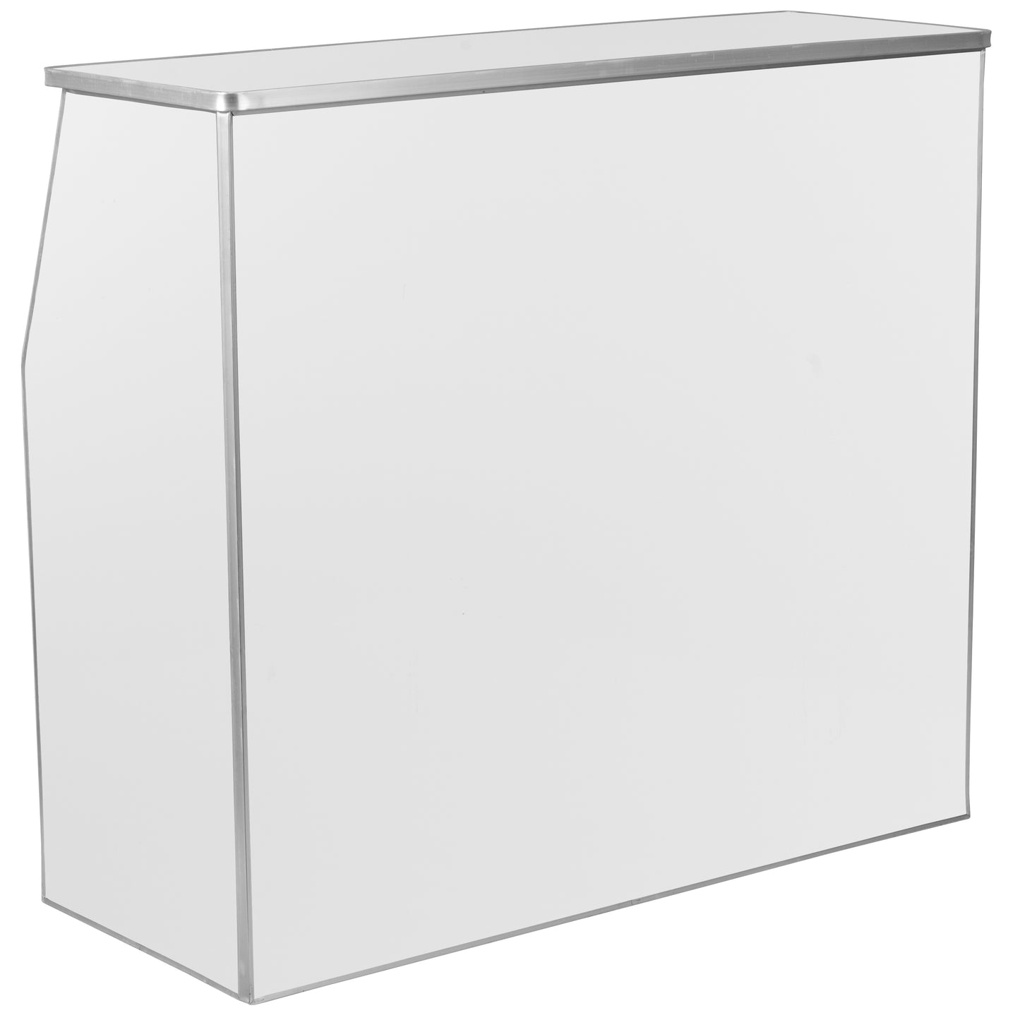 Amara 4' White Laminate Foldable Bar - Portable Event Bar White XA-BAR-48-WH-GG