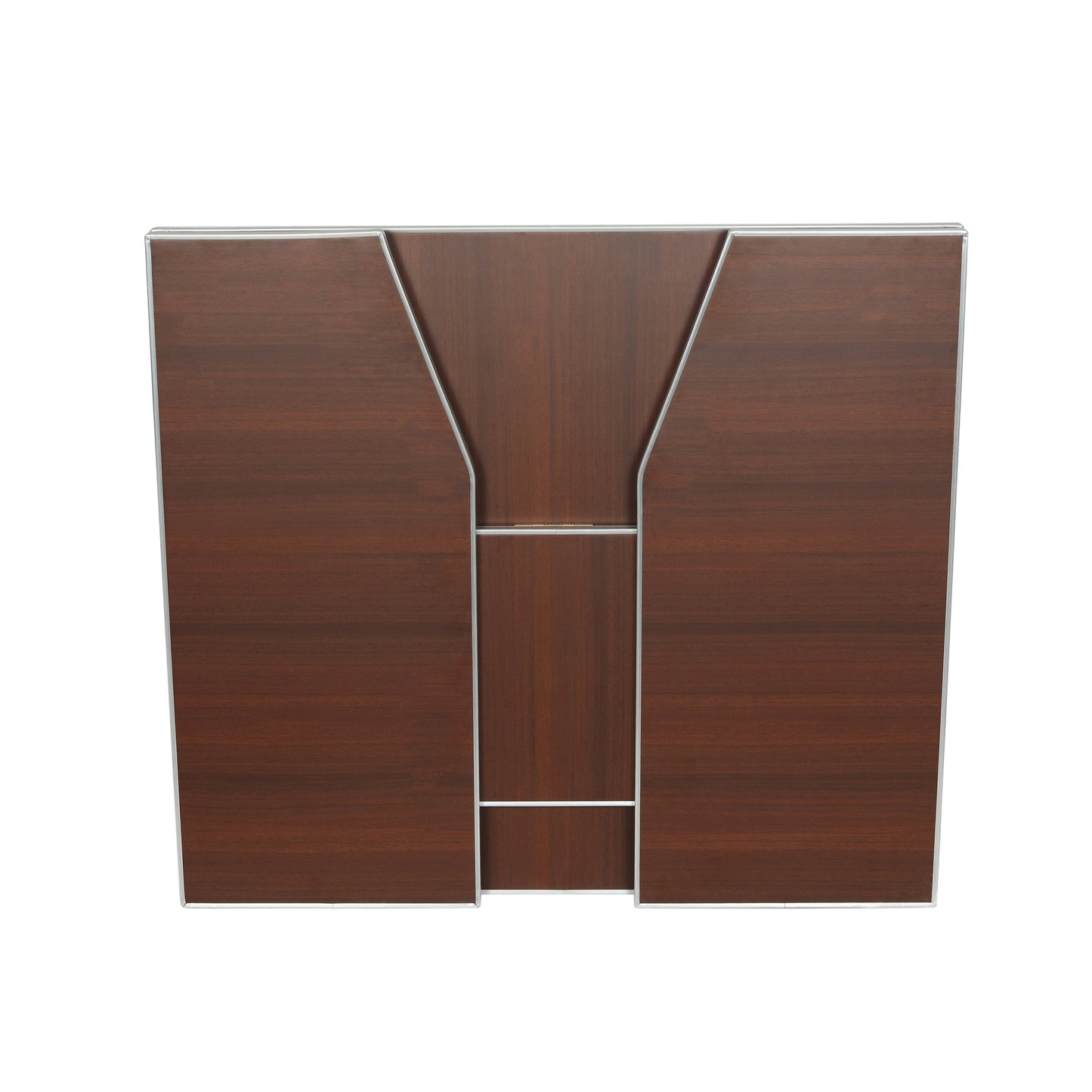 Amara 4' Walnut Woodgrain Laminate Foldable Bar - Portable Event Bar Walnut Woodgrain