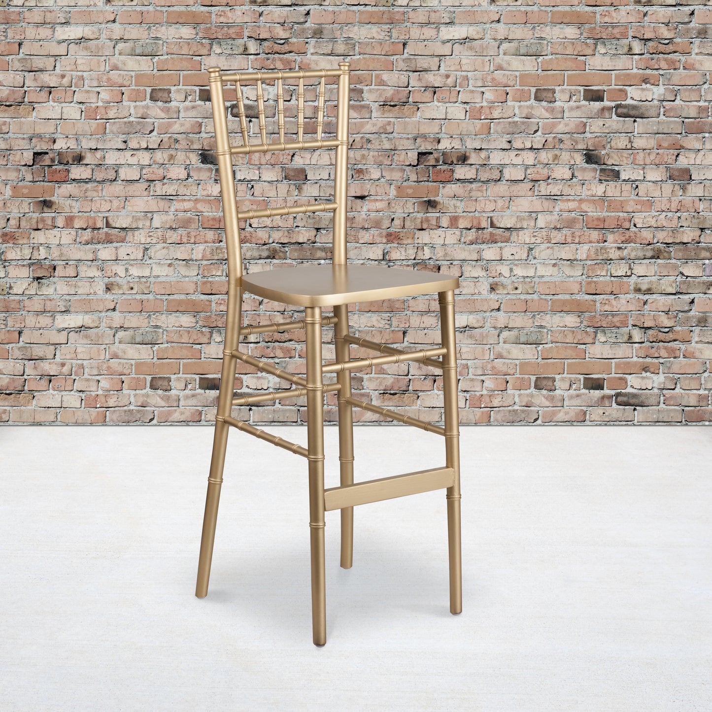 HERCULES Series Gold Wood Chiavari Barstool Gold