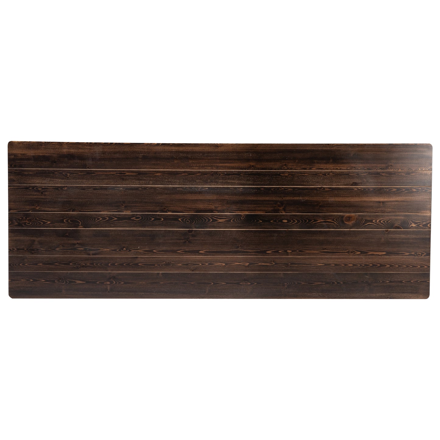 HERCULES 9' x 40" Rectangular Antique Rustic Mahogany Solid Pine Folding Farm Table Mahogany