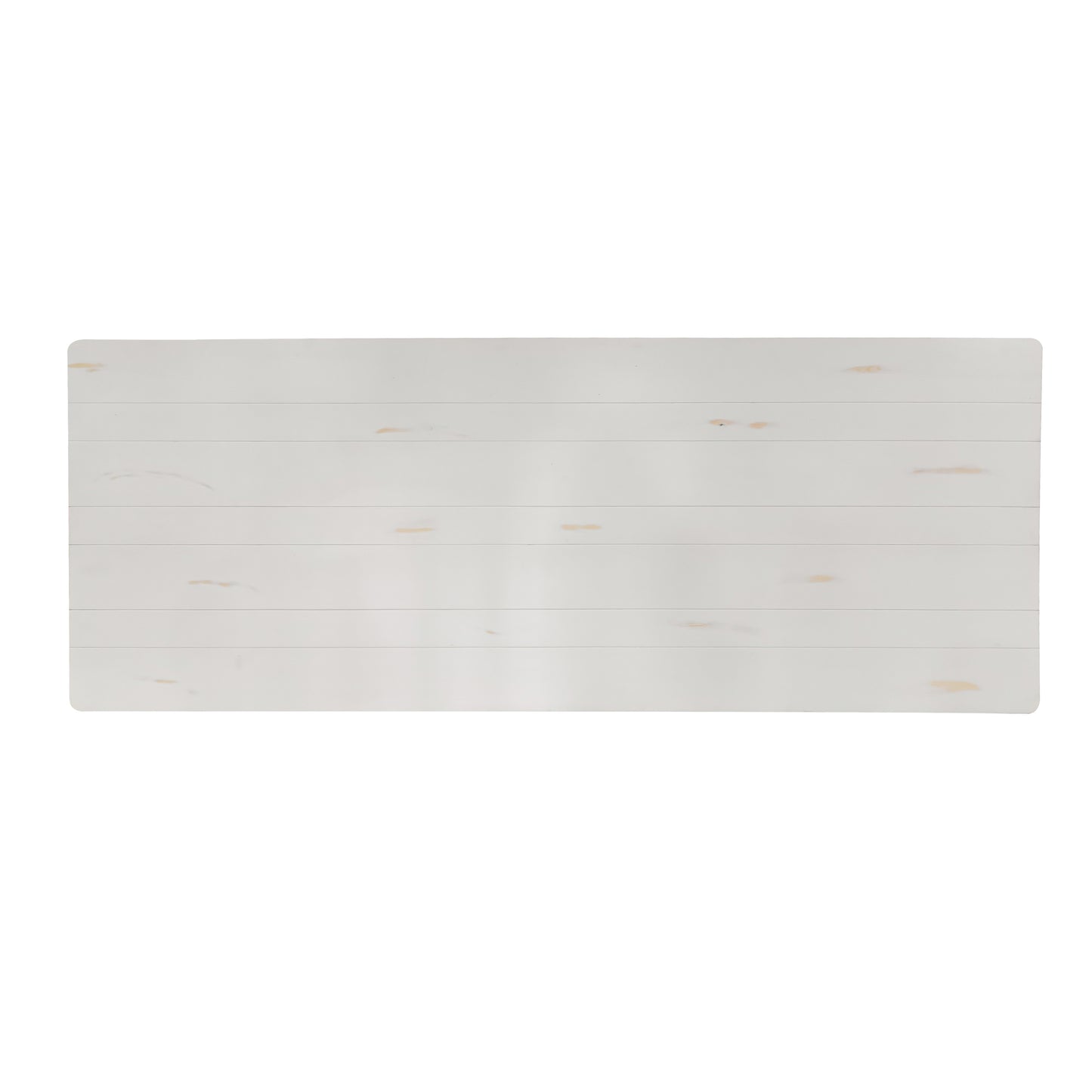 HERCULES 9' x 40" Rectangular Antique Rustic White Solid Pine Folding Farm Table with X Legs Antique Rustic White