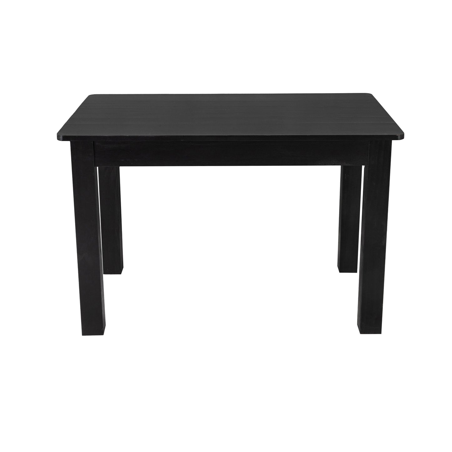 HERCULES 46" x 30" Rectangular Black Wash Solid Pine Farm Dining Table Black Wash XA-F-46X30-BW-GG