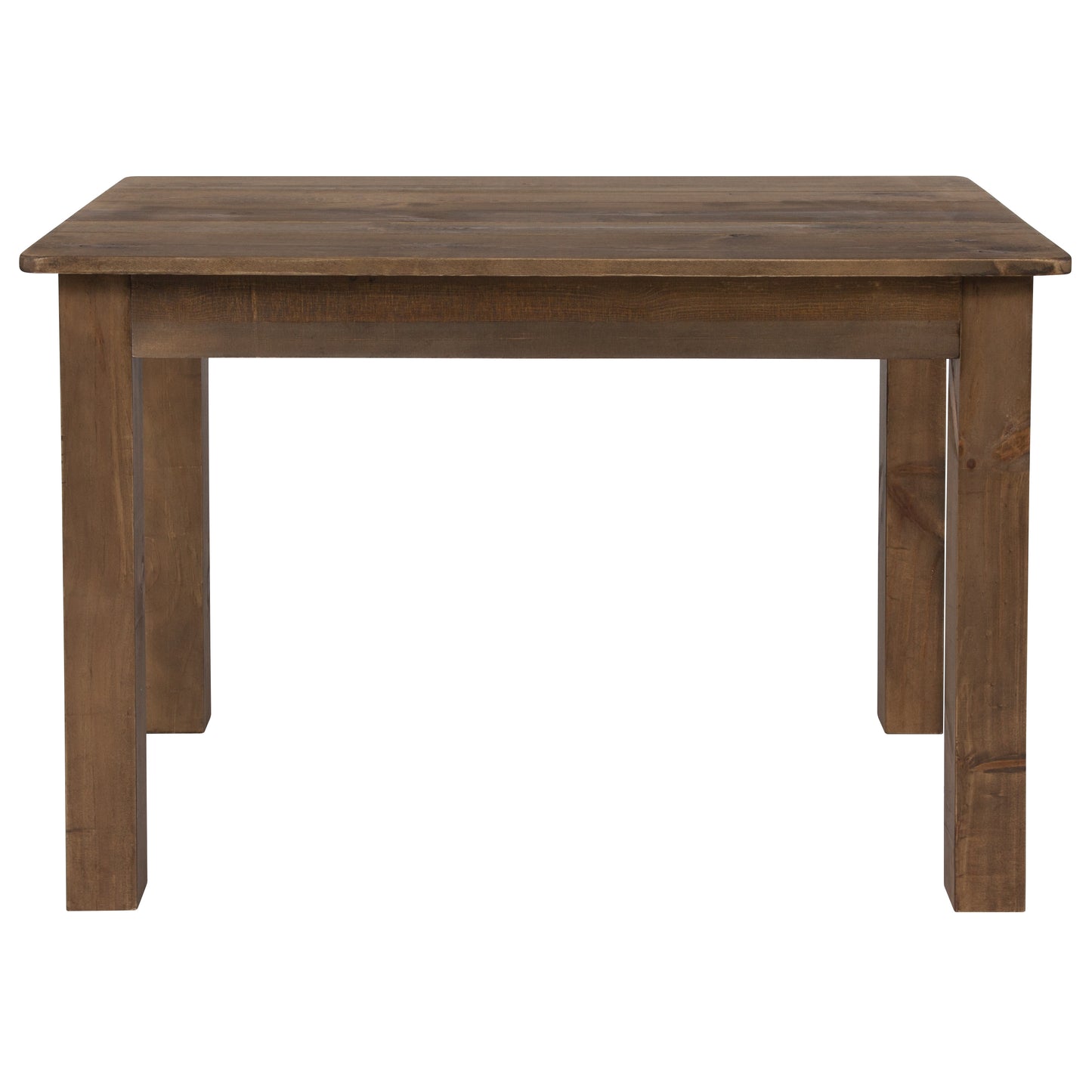 HERCULES 46" x 30" Rectangular Antique Rustic Solid Pine Farm Dining Table Antique Rustic XA-F-46X30-GG