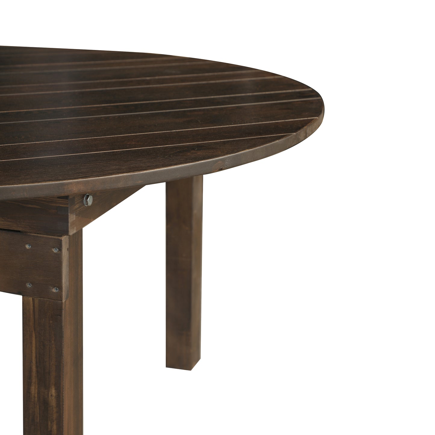 HERCULES 60" Round Mahogany Commercial Farmhouse Folding Table, Antique Rustic Solid Pine Dining Room Table with Foldable Locking Legs Mahogany