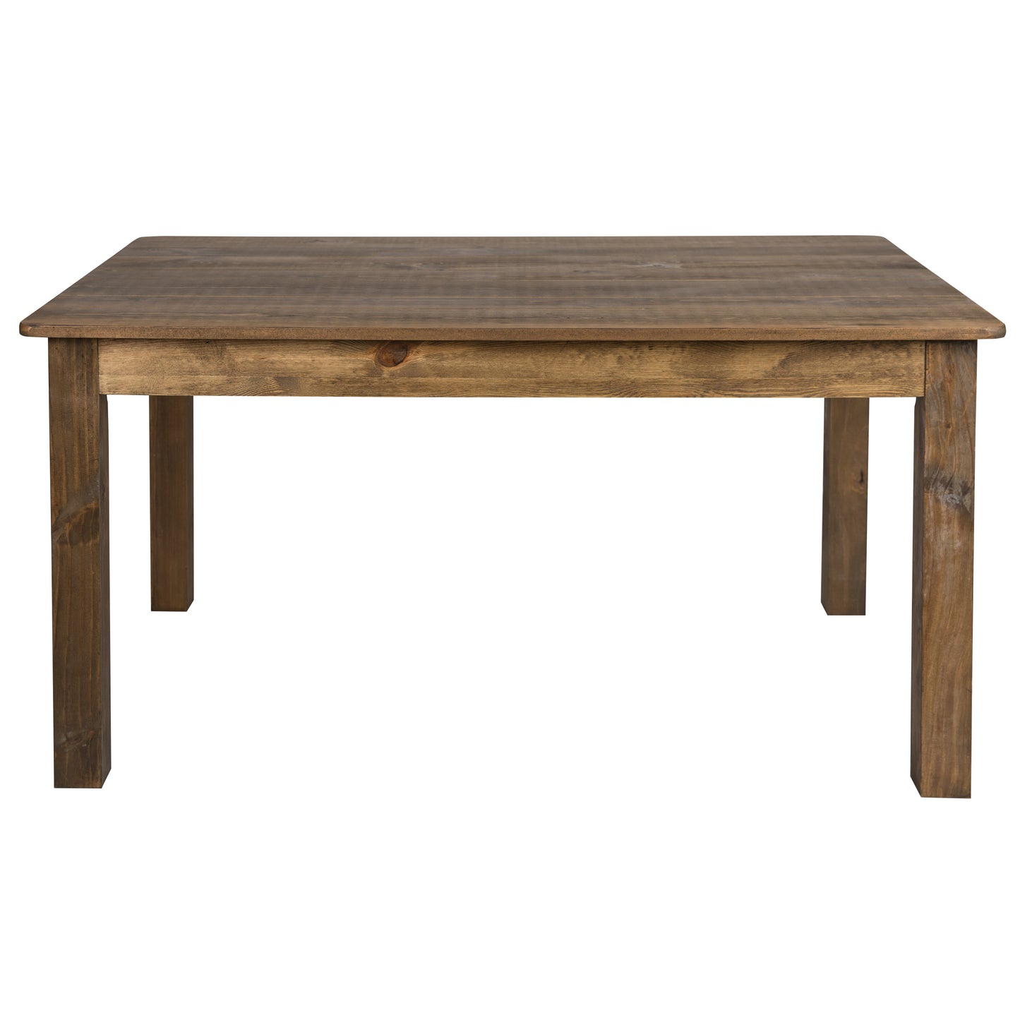 HERCULES 60" x 38" Rectangular Antique Rustic Solid Pine Farm Dining Table Antique Rustic XA-F-60X38-GG