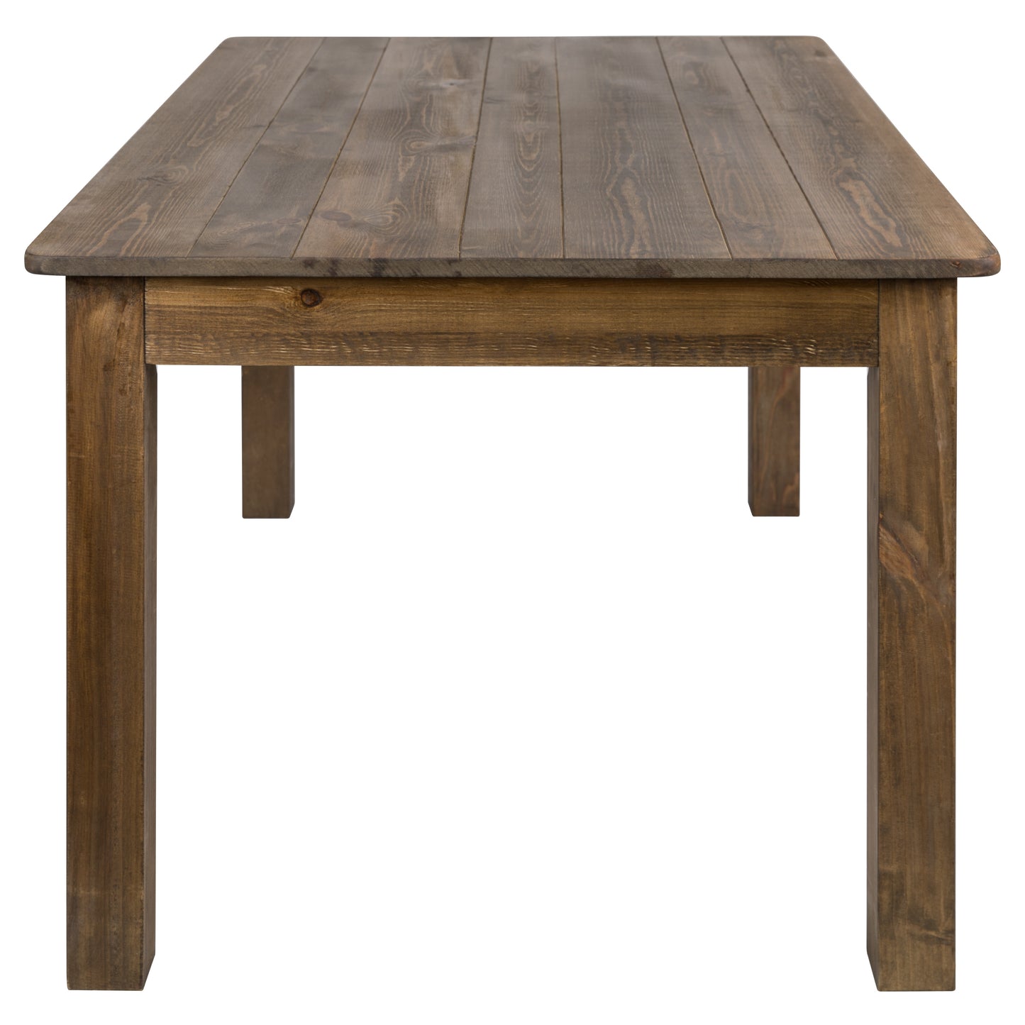 HERCULES 60" x 38" Rectangular Antique Rustic Solid Pine Farm Dining Table Antique Rustic XA-F-60X38-GG