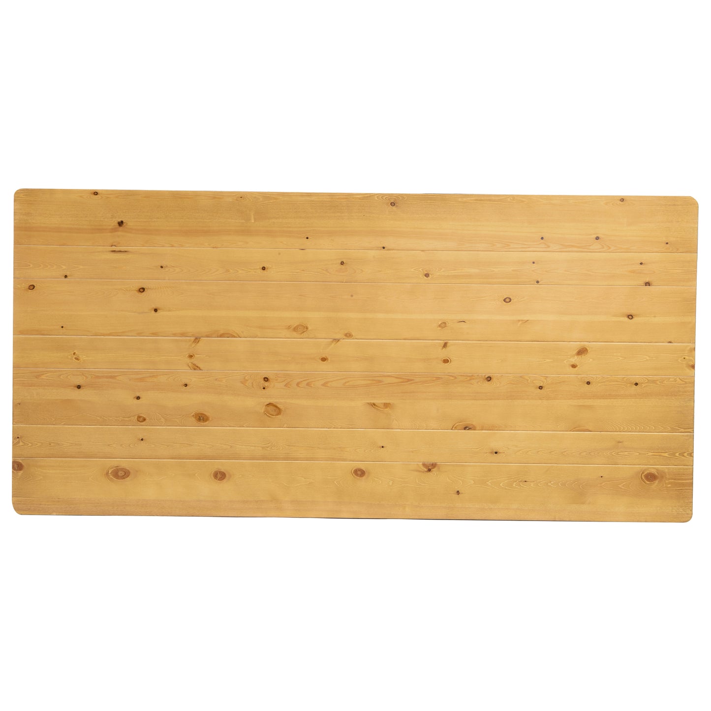HERCULES 7' x 40" Rectangular Antique Rustic Light Natural Solid Pine Folding Farm Table Light Natural XA-F-84X40-LN-GG