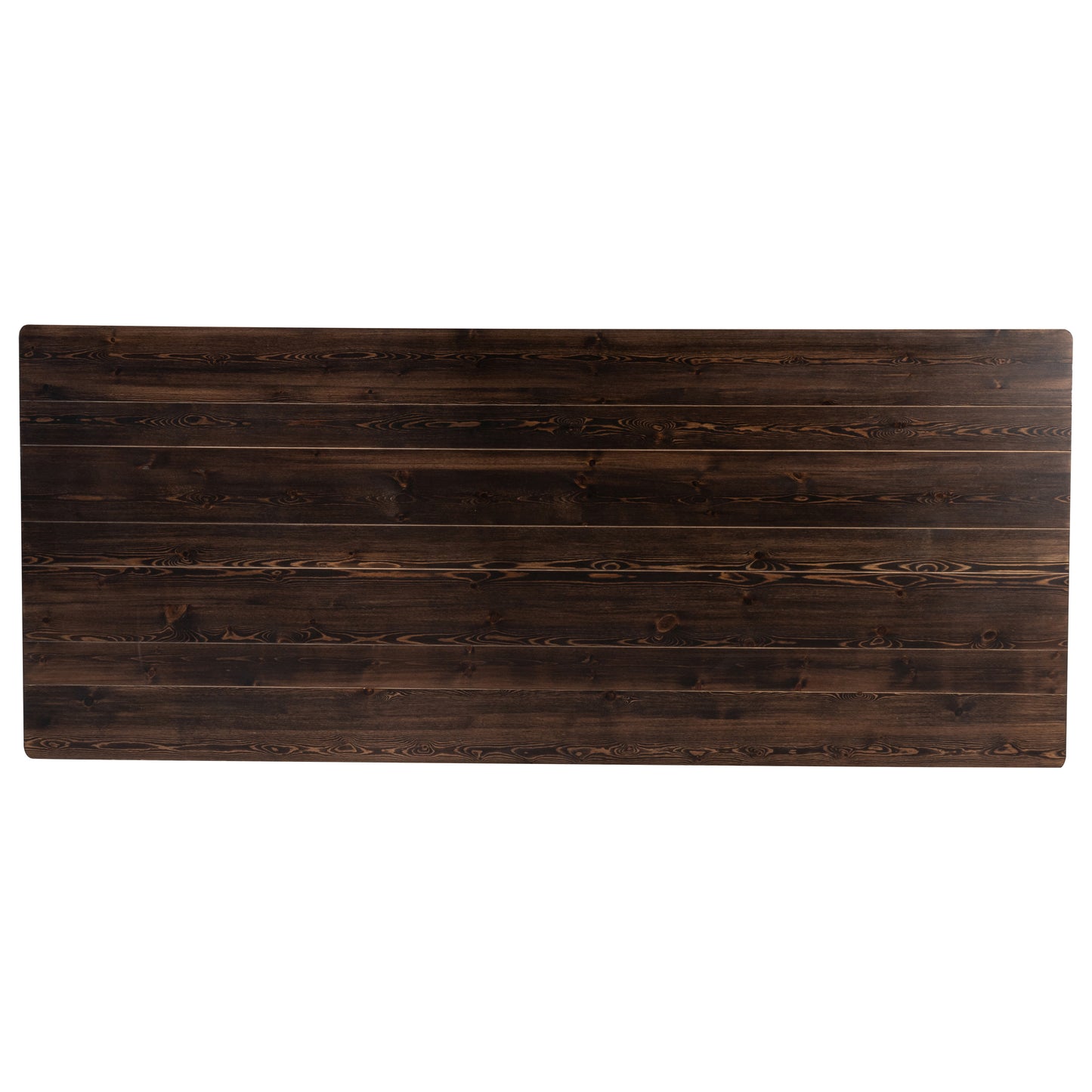 HERCULES 8' x 40" Rectangular Antique Rustic Mahogany Solid Pine Folding Farm Table Mahogany