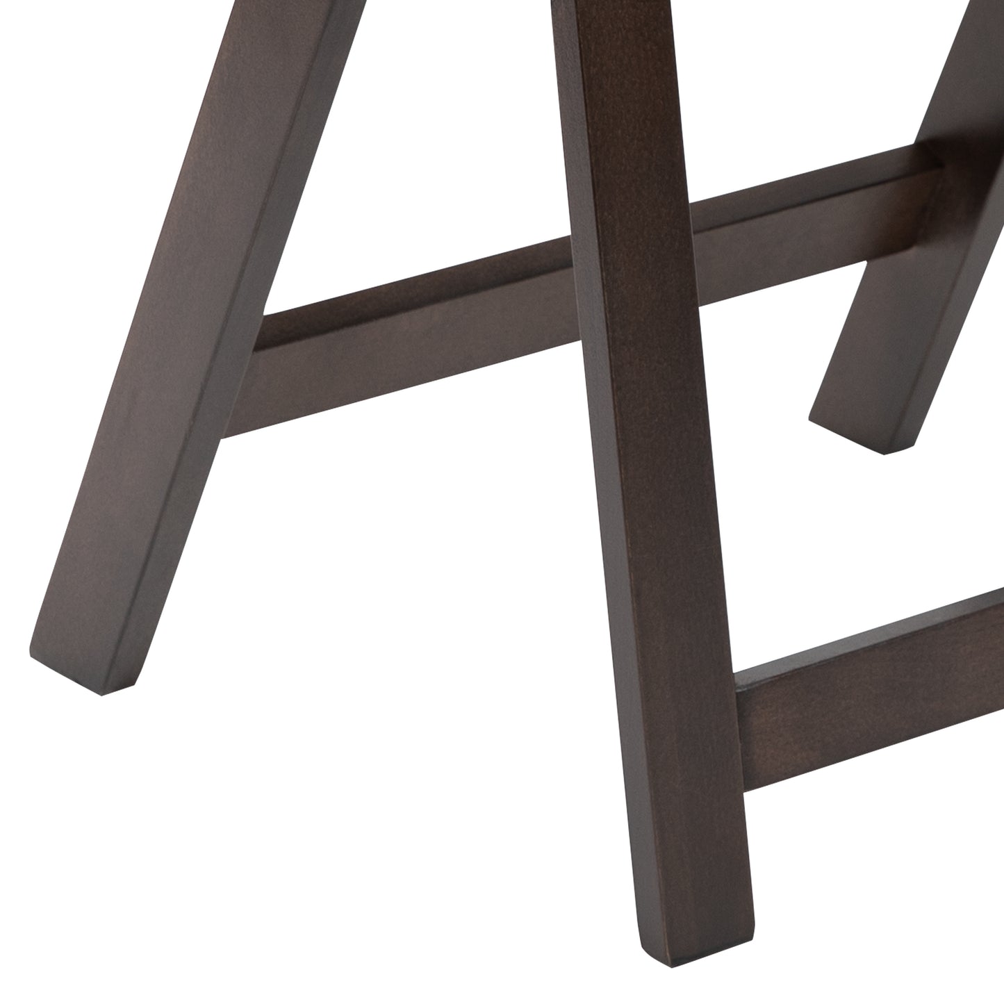 HERCULES Series Chocolate Wood Folding Chair with Vinyl Padded Seat Chocolate