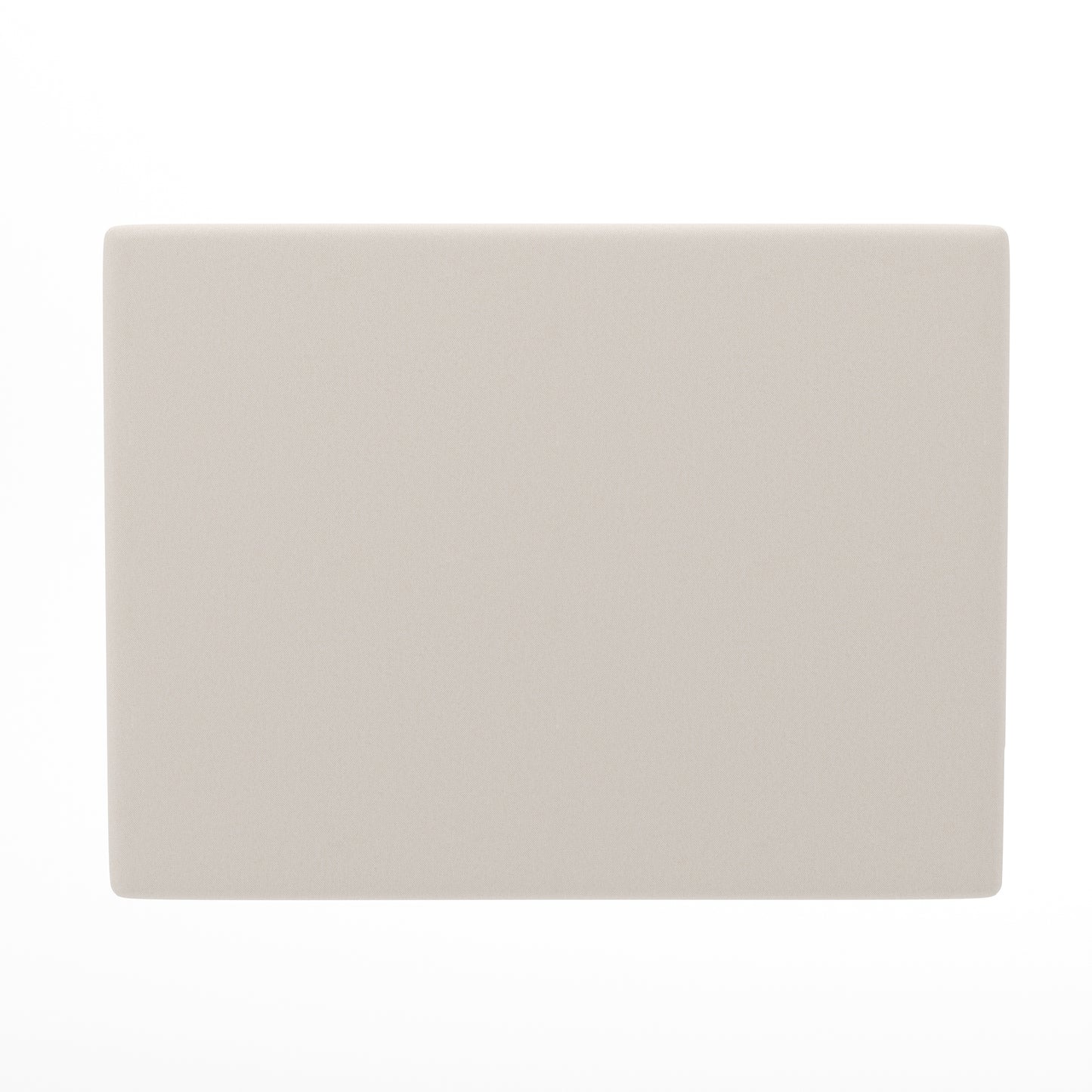Hugo Twin Headboard with 2 Power Outlets, 1 USB and 1 USB Type-C Port with Faux Linen Upholstery and Dual Hanging Options in Beige Beige