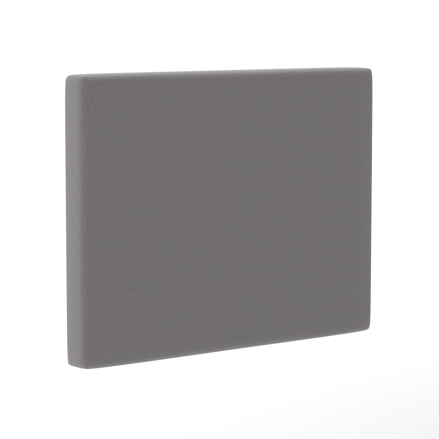 Hugo Twin Headboard with 2 Power Outlets, 1 USB and 1 USB Type-C Port with Faux Linen Upholstery and Dual Hanging Options in Gray Gray