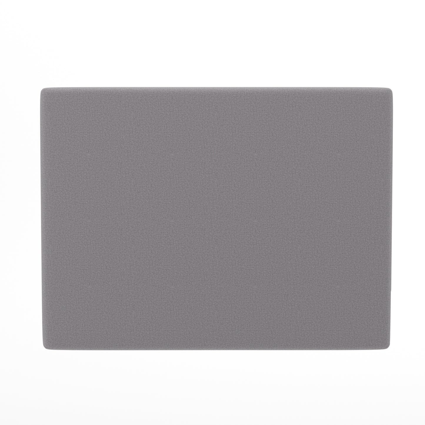 Hugo Twin Headboard with 2 Power Outlets, 1 USB and 1 USB Type-C Port with Faux Linen Upholstery and Dual Hanging Options in Gray Gray