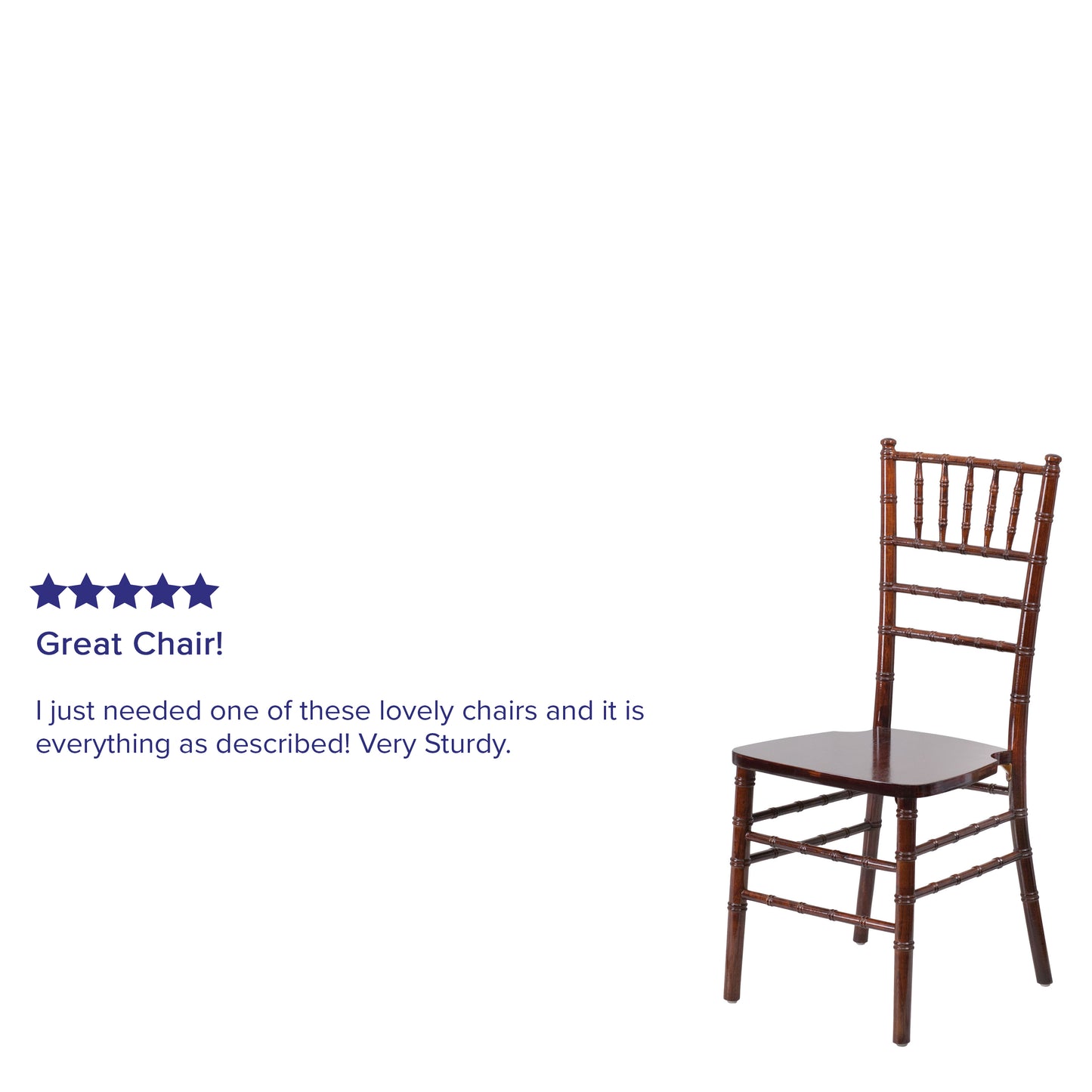 HERCULES Series Fruitwood Chiavari Chair Fruitwood