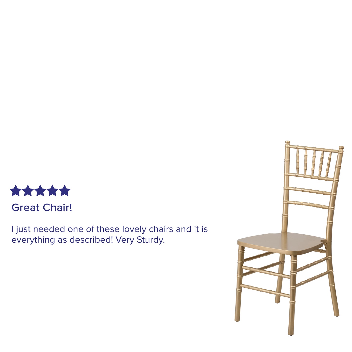 HERCULES Series Gold Wood Chiavari Chair Gold
