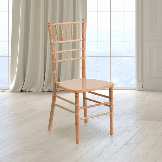 HERCULES Series Natural Wood Chiavari Chair Natural