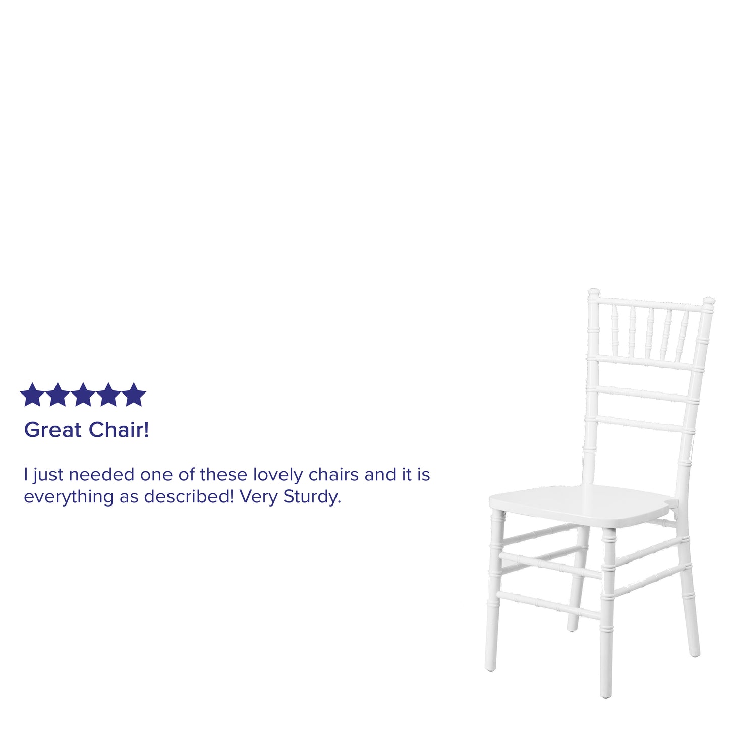 HERCULES Series White Wood Chiavari Chair White