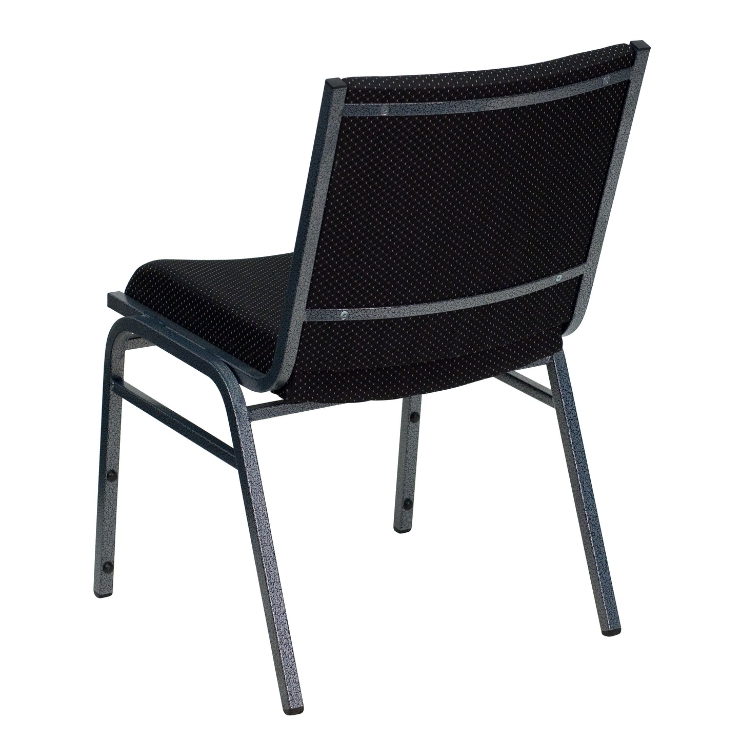 HERCULES Series Heavy Duty Black Dot Fabric Stack Chair Black Patterned Fabric