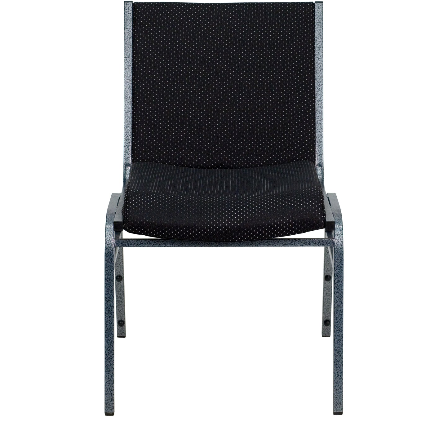 HERCULES Series Heavy Duty Black Dot Fabric Stack Chair Black Patterned Fabric
