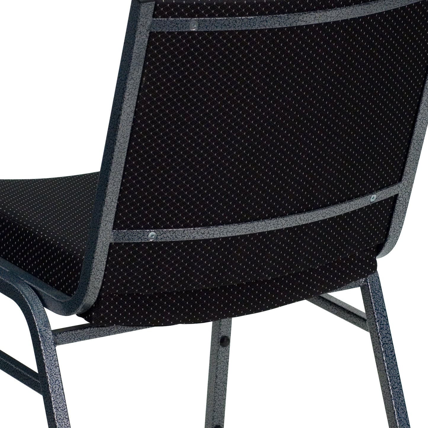 HERCULES Series Heavy Duty Black Dot Fabric Stack Chair Black Patterned Fabric