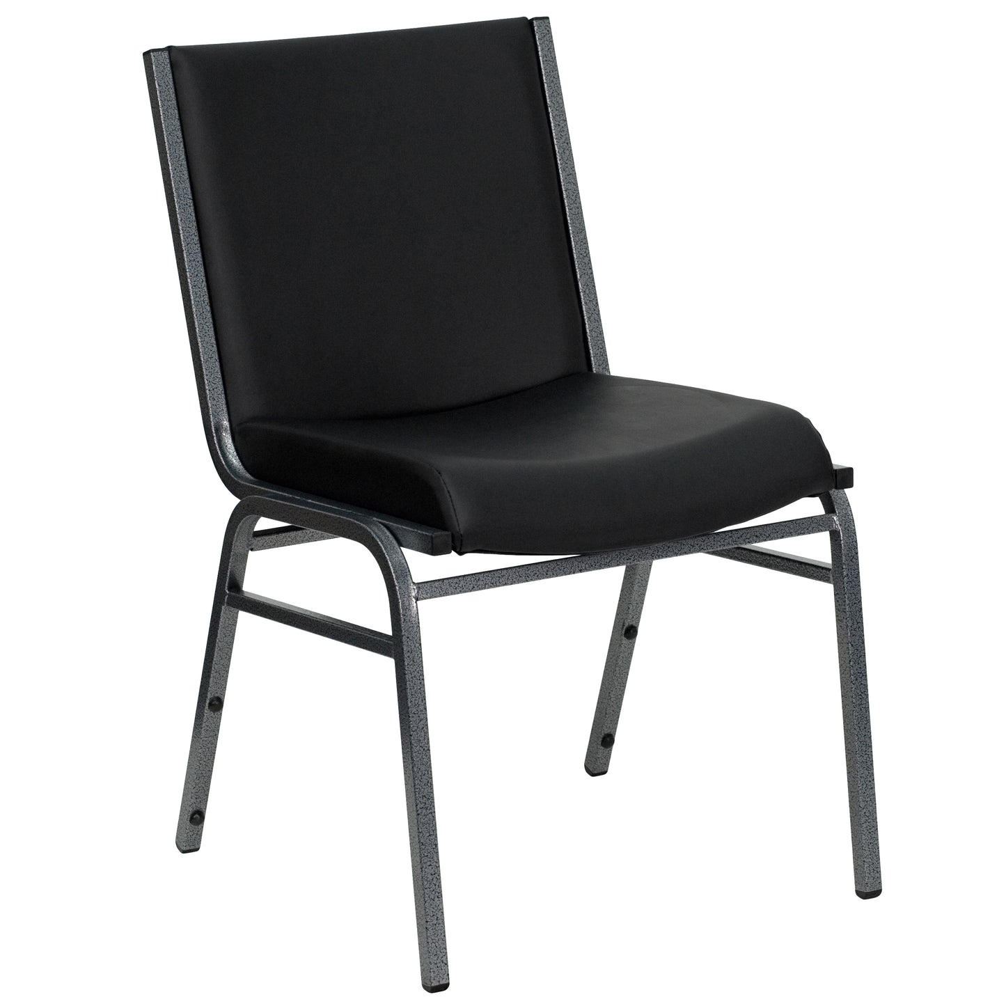 HERCULES Series Heavy Duty Black Vinyl Stack Chair Black Vinyl