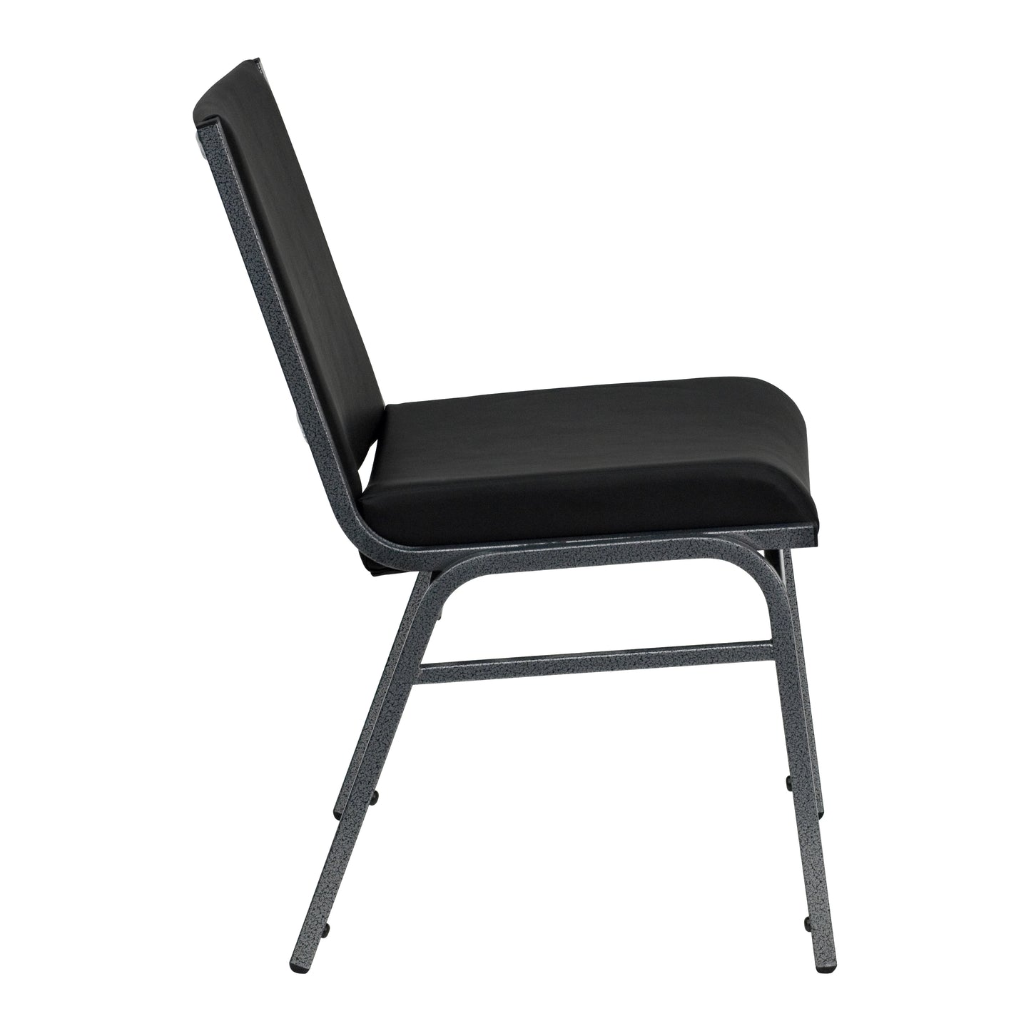 HERCULES Series Heavy Duty Black Vinyl Stack Chair Black Vinyl