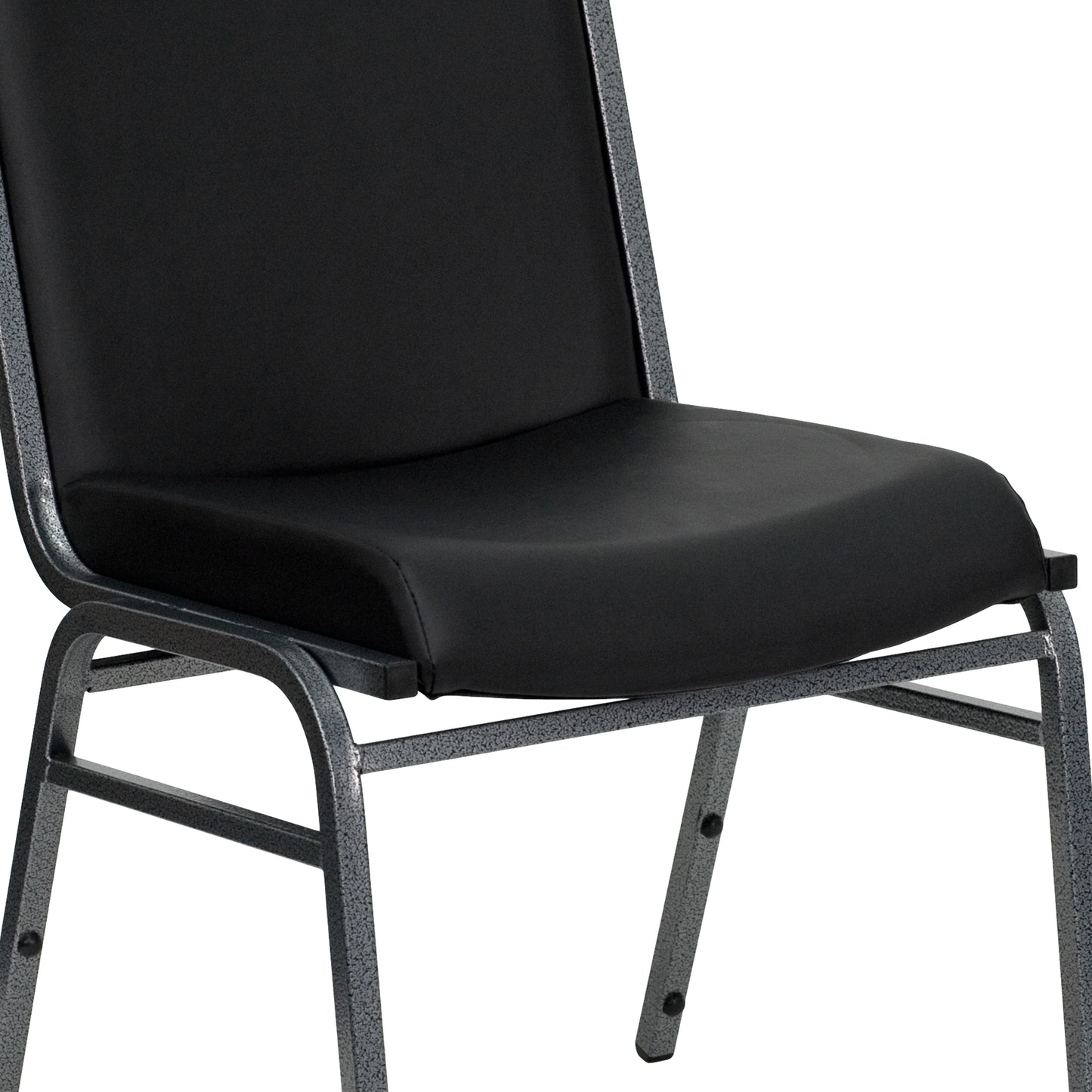 HERCULES Series Heavy Duty Black Vinyl Stack Chair Black Vinyl