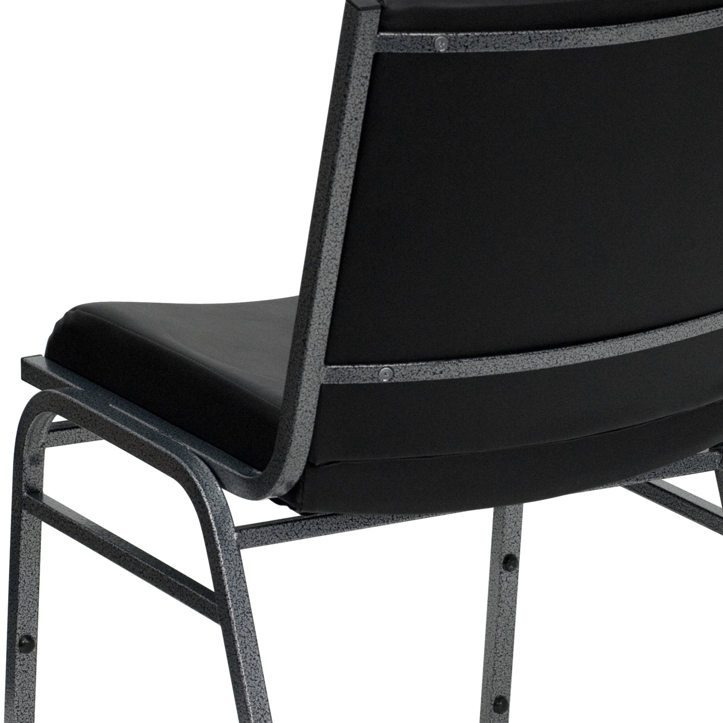 HERCULES Series Heavy Duty Black Vinyl Stack Chair Black Vinyl
