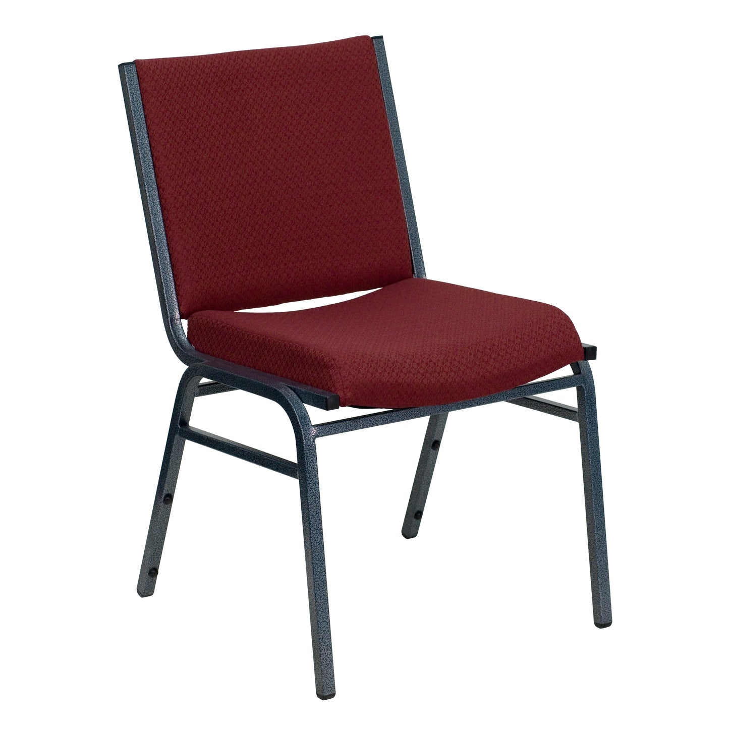 HERCULES Series Heavy Duty Burgundy Patterned Fabric Stack Chair Burgundy Patterned Fabric
