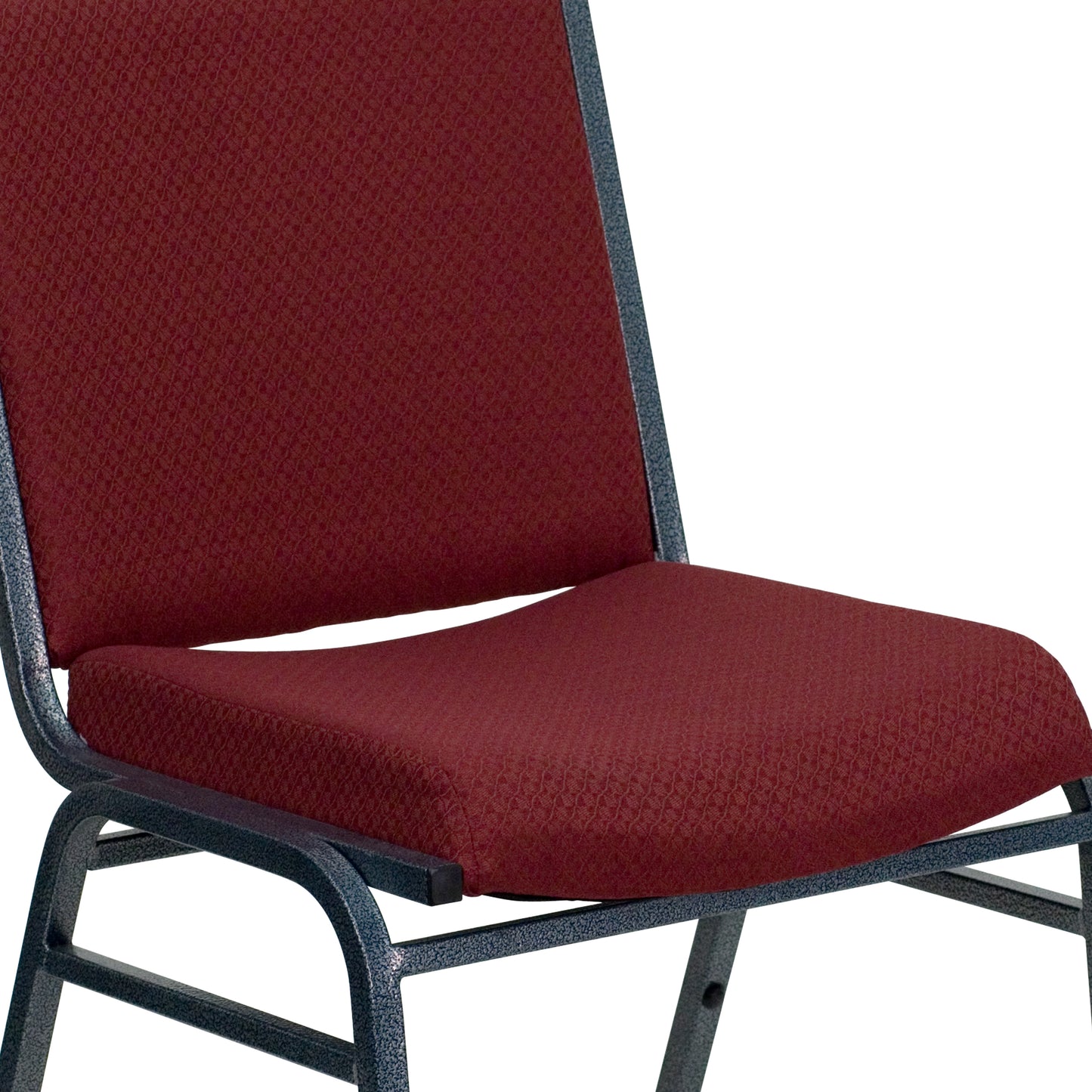HERCULES Series Heavy Duty Burgundy Patterned Fabric Stack Chair Burgundy Patterned Fabric