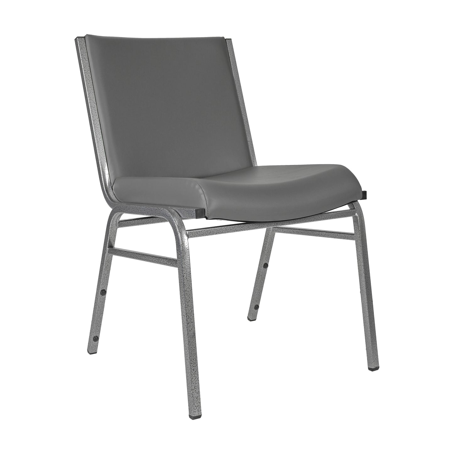 HERCULES Heavy Duty Gray Vinyl Stack Chair Gray Vinyl