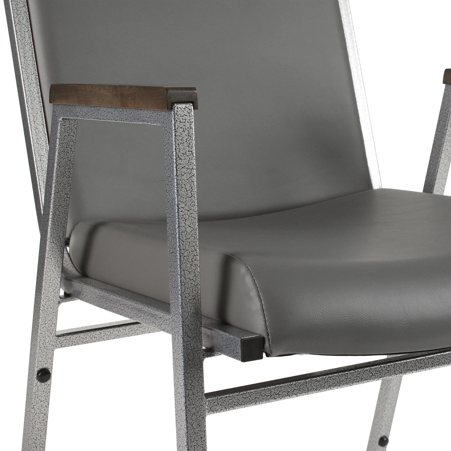 HERCULES Heavy Duty Gray Vinyl Stack Chair Gray Vinyl