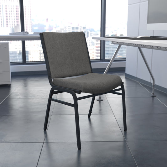 HERCULES Series Heavy Duty Gray Fabric Stack Chair Gray Fabric