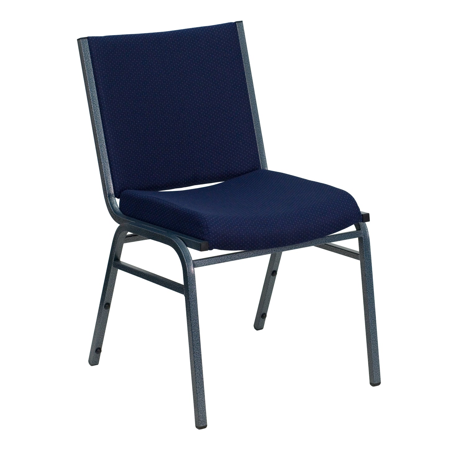 HERCULES Series Heavy Duty Navy Blue Dot Fabric Stack Chair Navy Blue Patterned Fabric