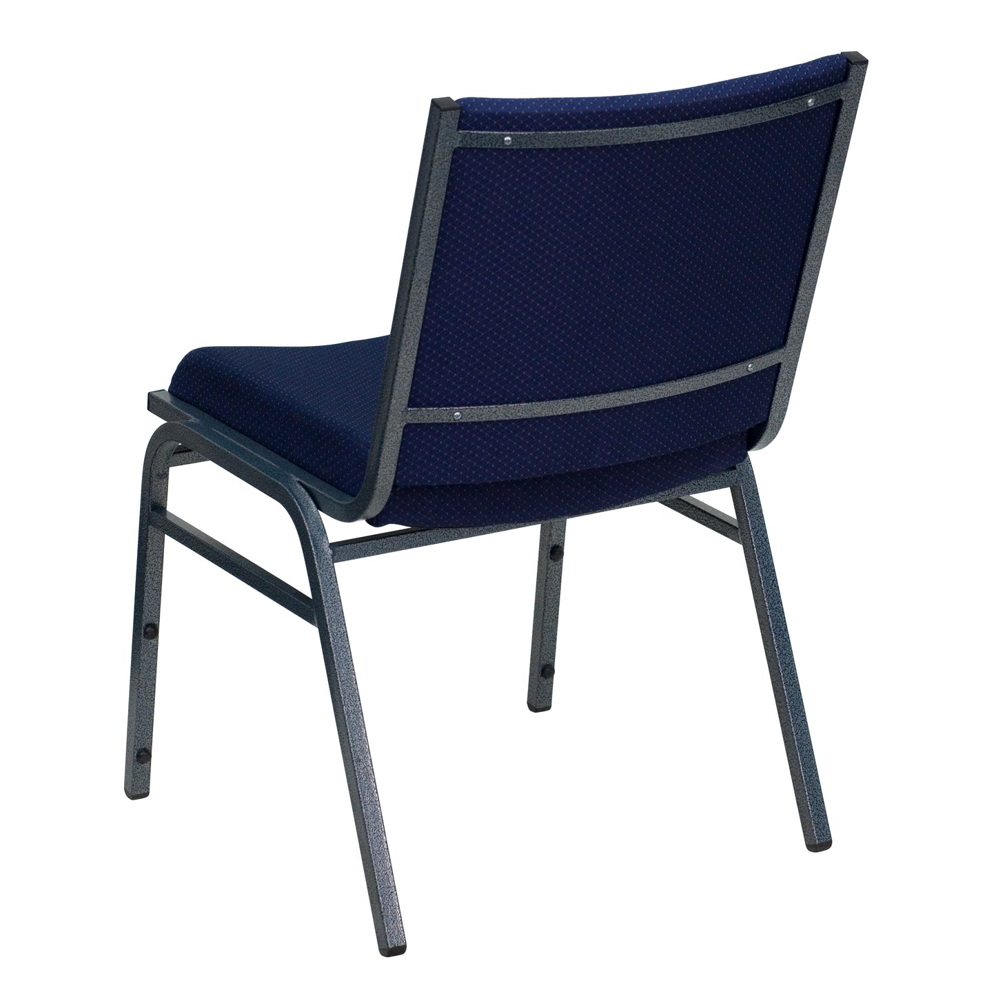 HERCULES Series Heavy Duty Navy Blue Dot Fabric Stack Chair Navy Blue Patterned Fabric