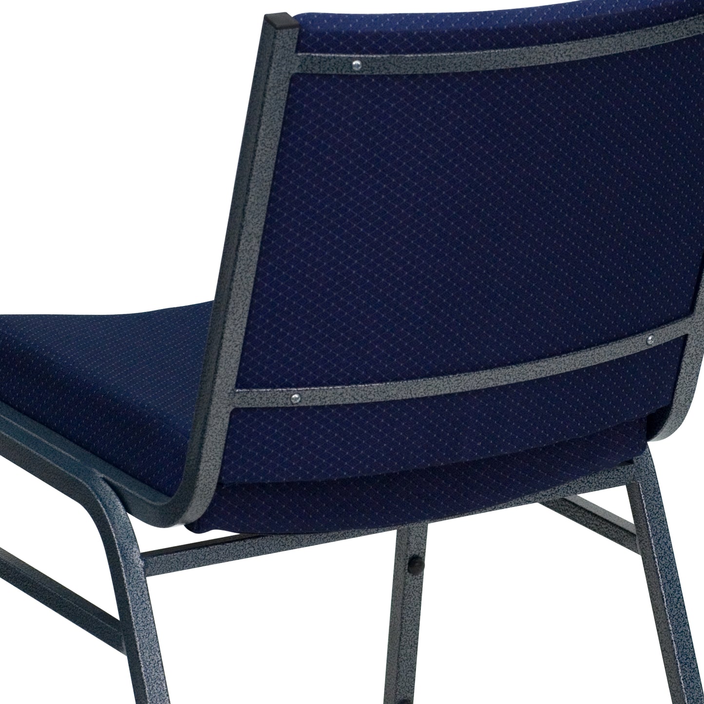 HERCULES Series Heavy Duty Navy Blue Dot Fabric Stack Chair Navy Blue Patterned Fabric
