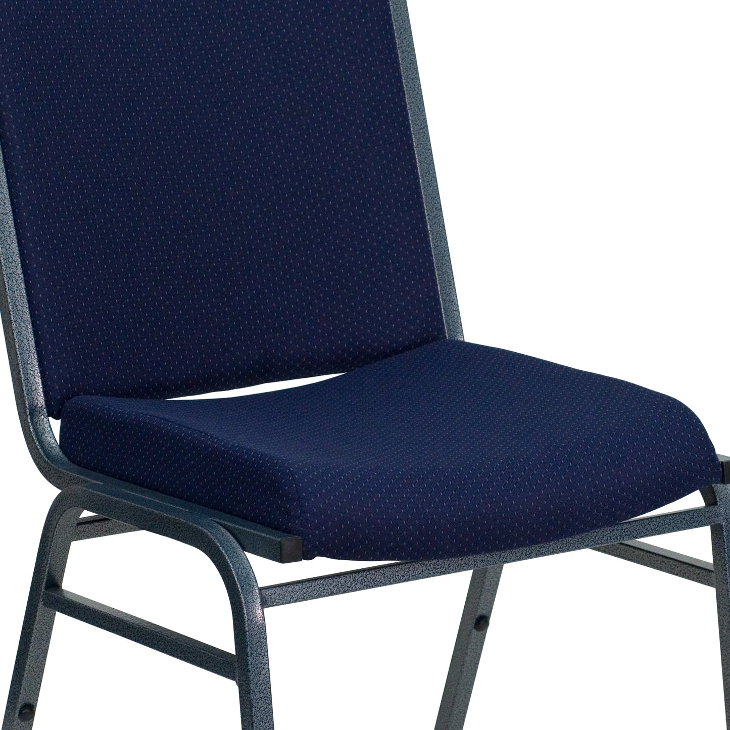 HERCULES Series Heavy Duty Navy Blue Dot Fabric Stack Chair Navy Blue Patterned Fabric