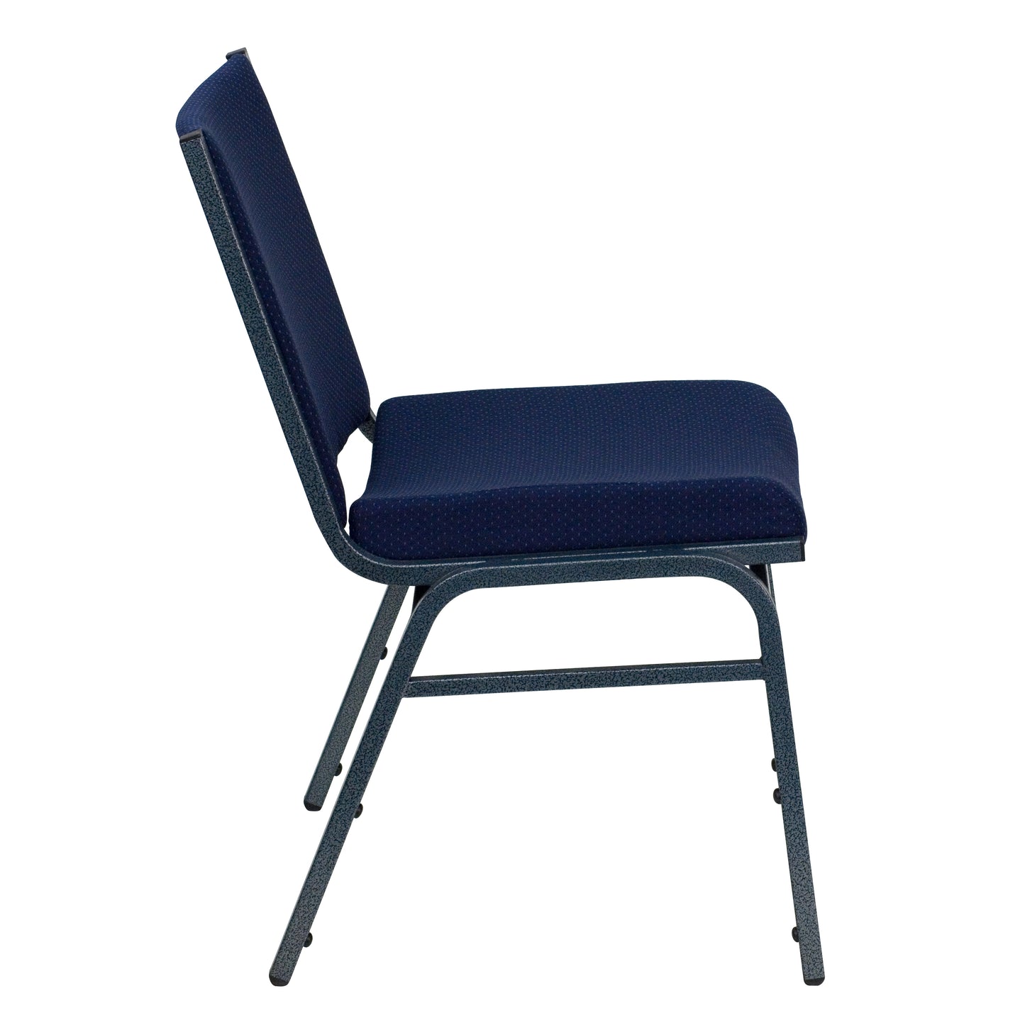 HERCULES Series Heavy Duty Navy Blue Dot Fabric Stack Chair Navy Blue Patterned Fabric