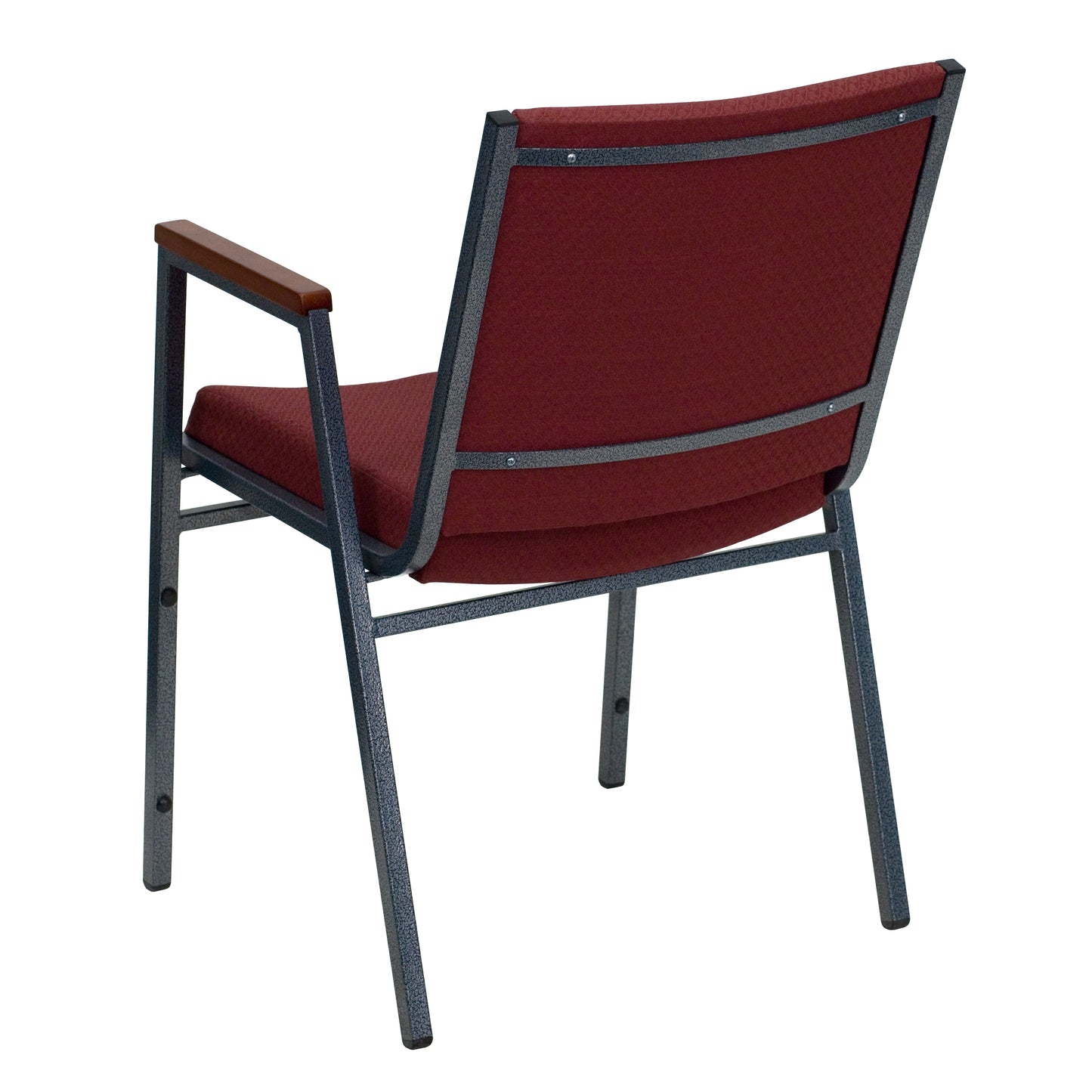 HERCULES Series Heavy Duty Burgundy Patterned Fabric Stack Chair with Arms Burgundy Patterned Fabric XU-60154-BY-GG