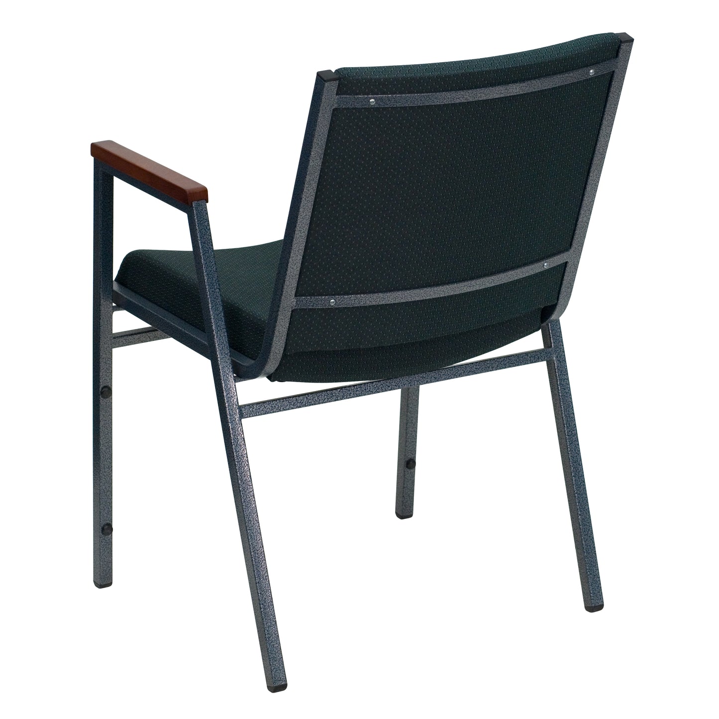 HERCULES Series Heavy Duty Green Patterned Fabric Stack Chair with Arms Green Patterned Fabric