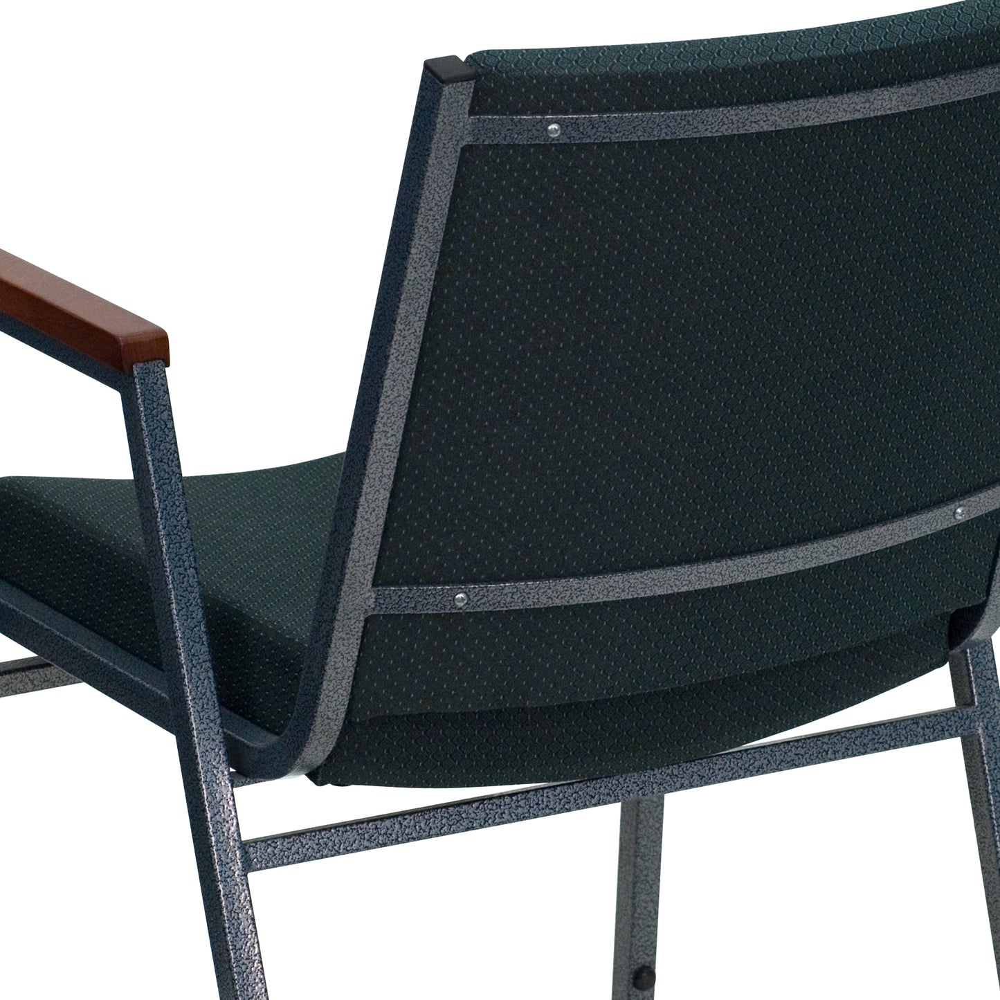 HERCULES Series Heavy Duty Green Patterned Fabric Stack Chair with Arms Green Patterned Fabric