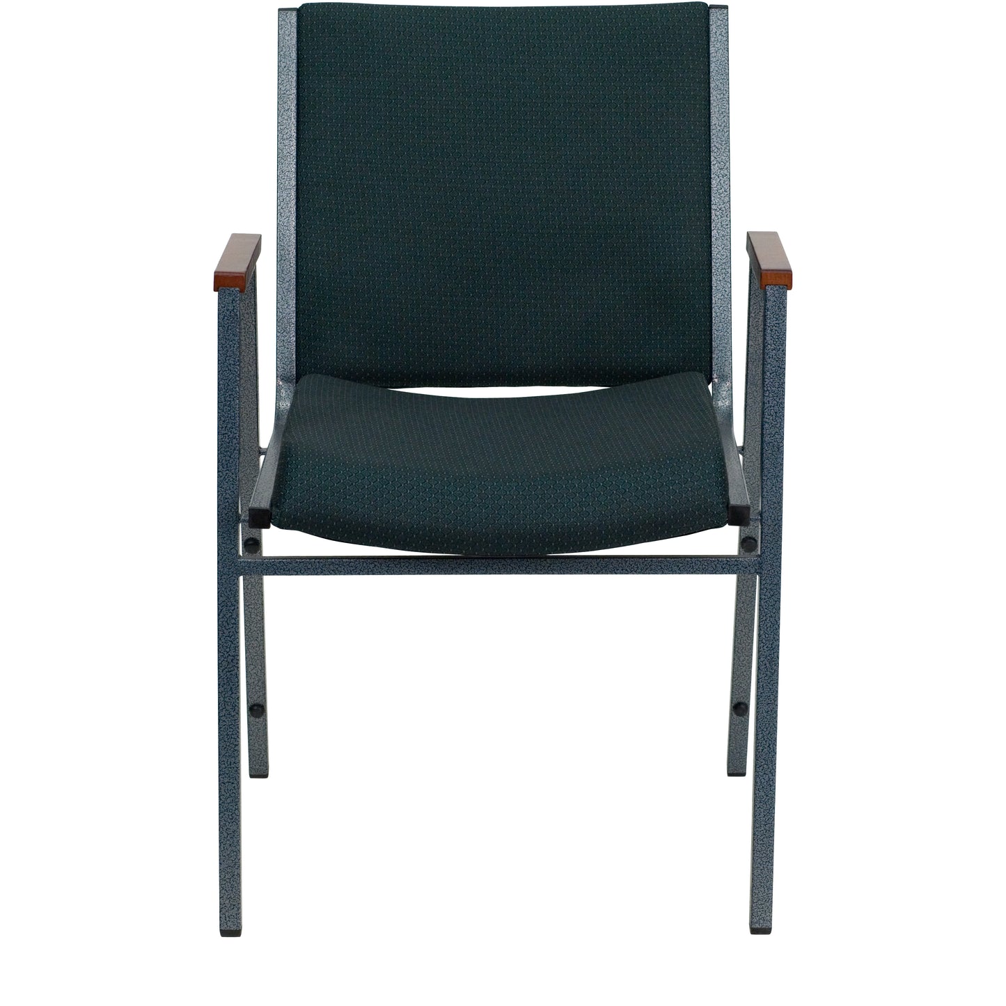 HERCULES Series Heavy Duty Green Patterned Fabric Stack Chair with Arms Green Patterned Fabric