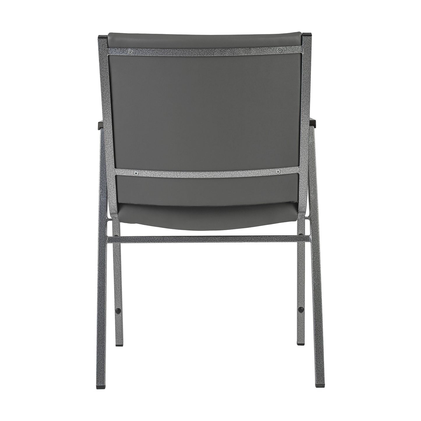 HERCULES Heavy Duty Gray Vinyl Stack Chair with Arms Gray Vinyl