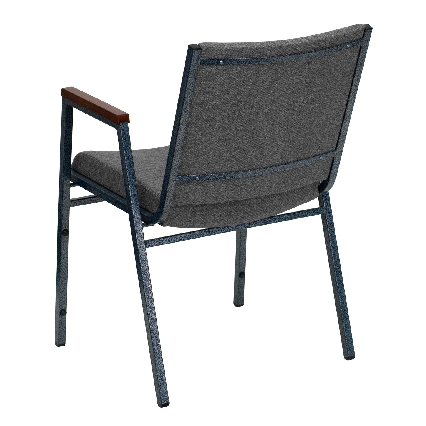HERCULES Series Heavy Duty Gray Fabric Stack Chair with Arms Gray Fabric XU-60154-GY-GG