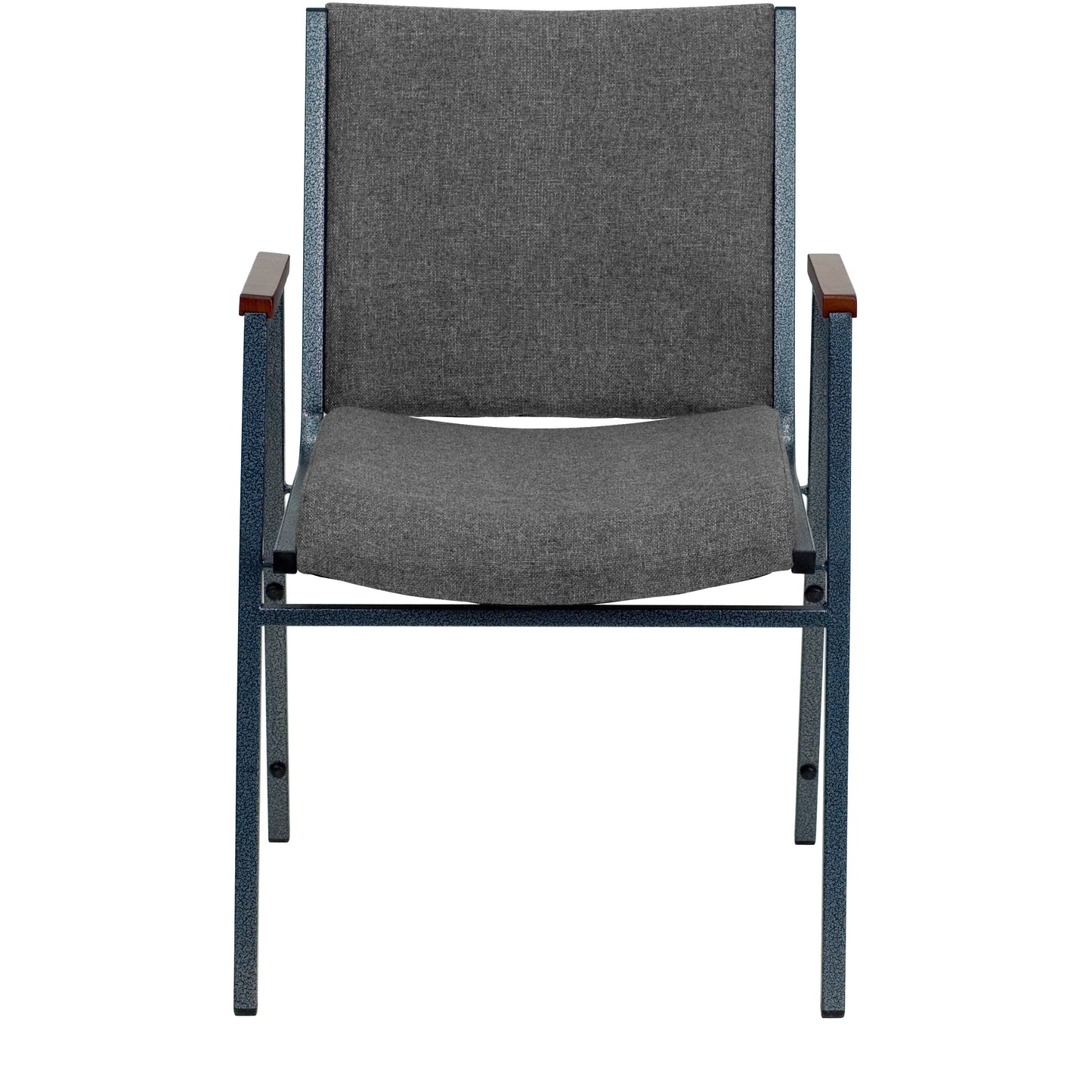 HERCULES Series Heavy Duty Gray Fabric Stack Chair with Arms Gray Fabric XU-60154-GY-GG