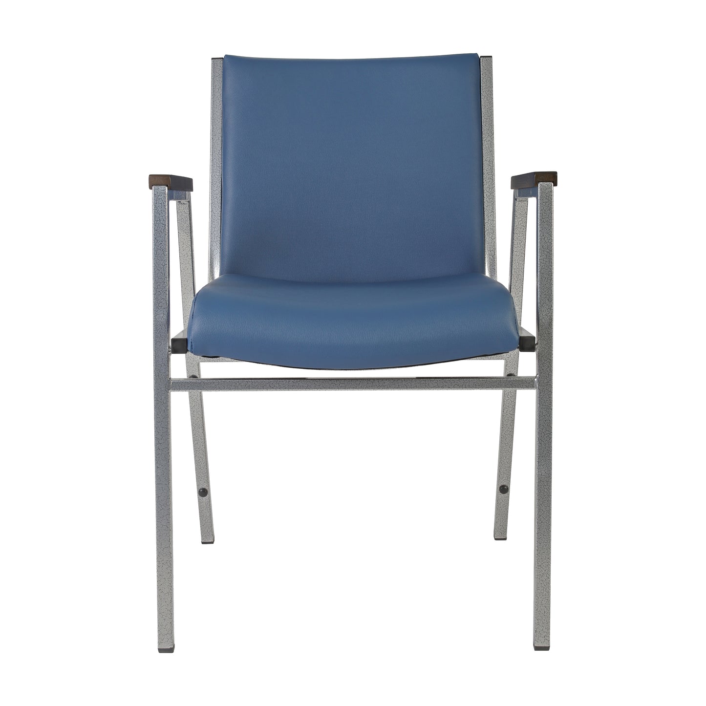 HERCULES Heavy Duty Navy Vinyl Stack Chair with Arms Navy Vinyl