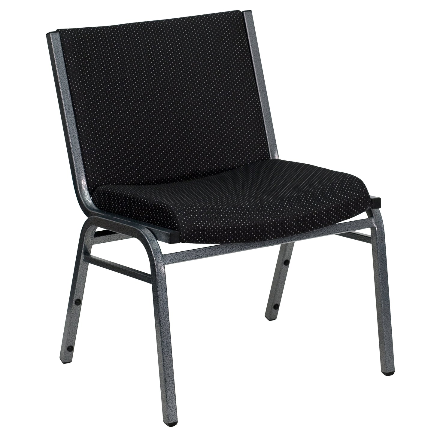 HERCULES Series Big & Tall 1000 lb. Rated Black Fabric Stack Chair Black