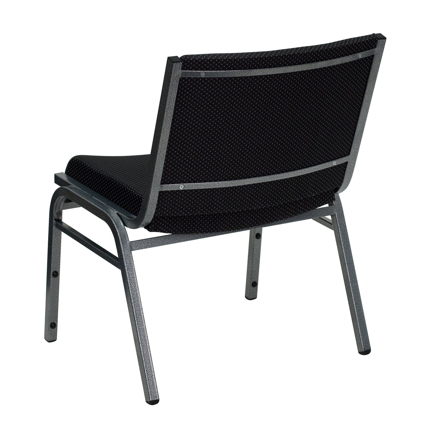 HERCULES Series Big & Tall 1000 lb. Rated Black Fabric Stack Chair Black