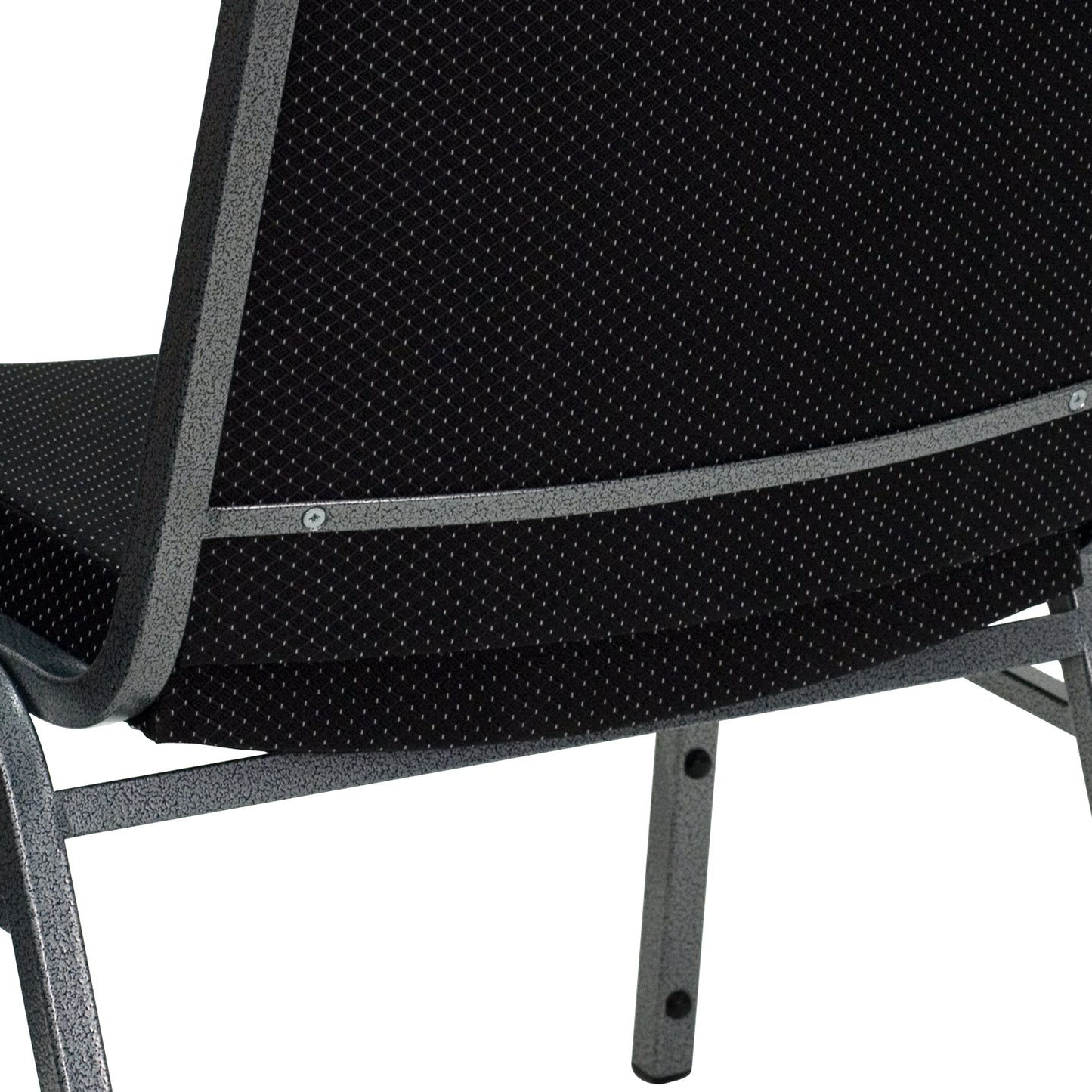 HERCULES Series Big & Tall 1000 lb. Rated Black Fabric Stack Chair Black