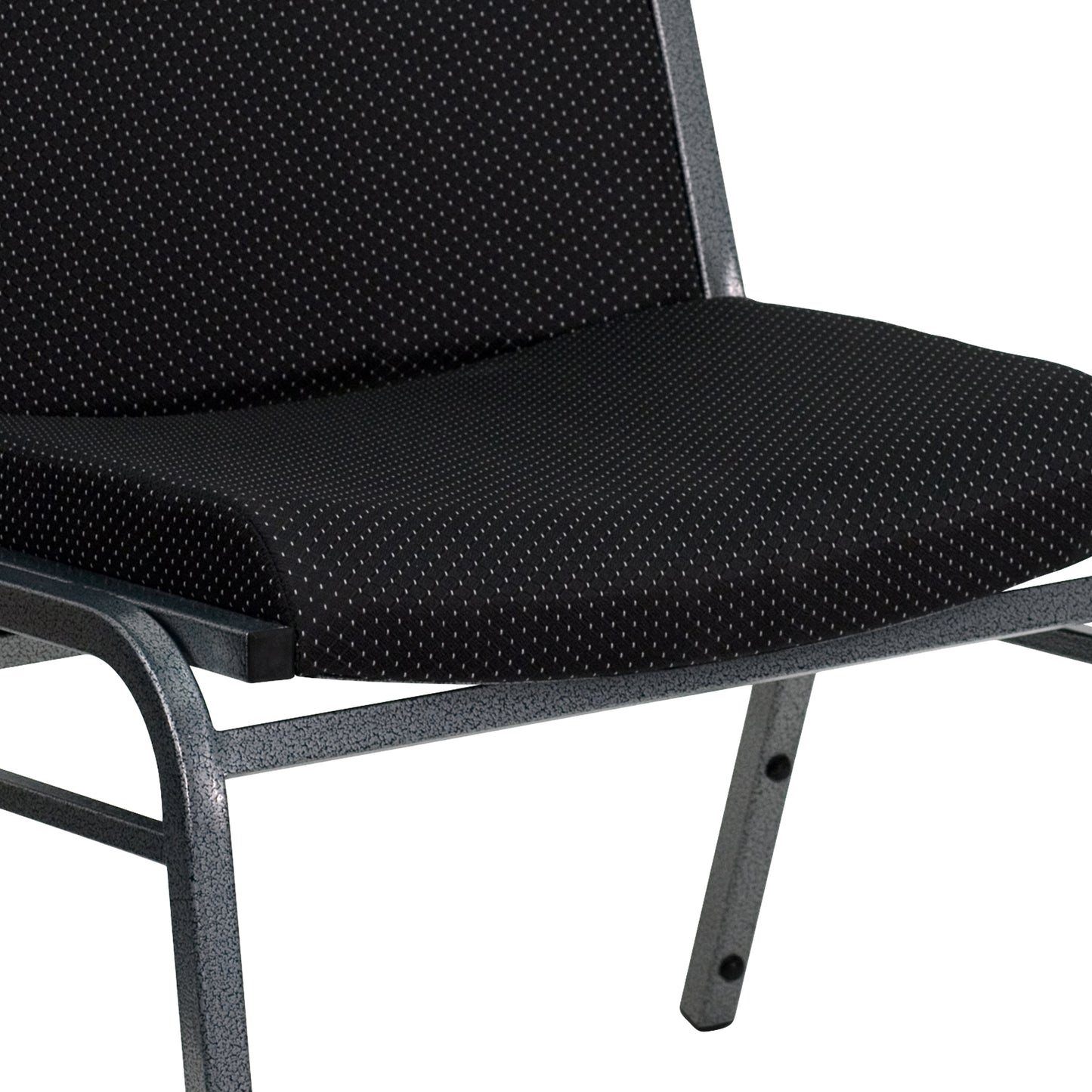 HERCULES Series Big & Tall 1000 lb. Rated Black Fabric Stack Chair Black